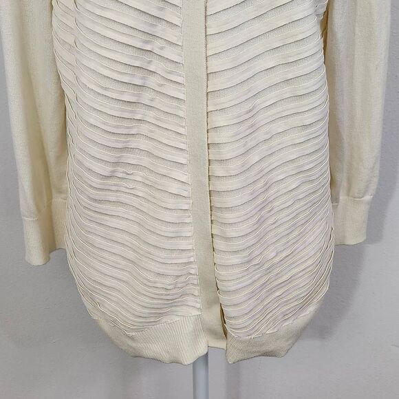 H By Halston Cream Cardigan Sweater Size Medium Cream Sweater - Picture 3 of 7